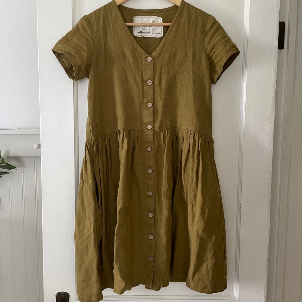 notPERFECTLINEN Olive Smock Dress